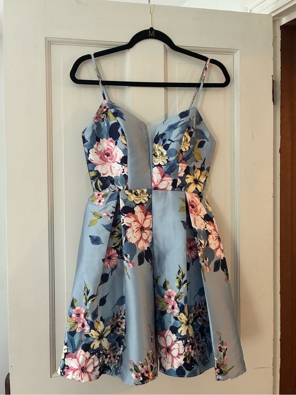 Teeze Me Light Blue Dress with Adjustable Straps